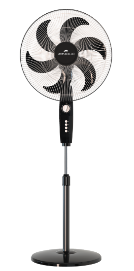 Picture of Armadillo Stand Fan 18" 70 Watt, Jumbo - Black & White